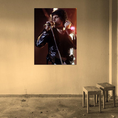 Freddie Mercury Live Concert 1978 Queen Rock Music Retro Wall Art Print Poster