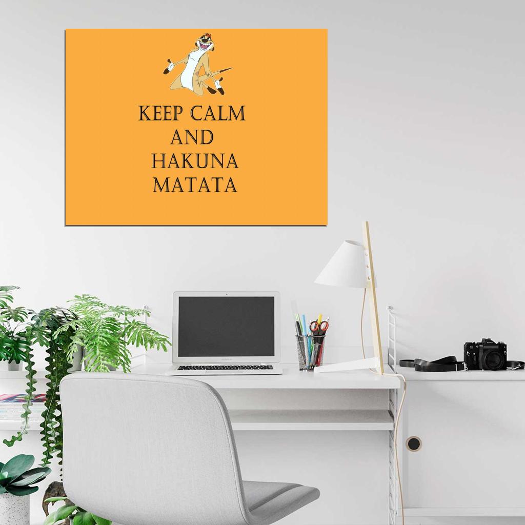 Keep Calm and Hakuna Matata Timon and Pumbaa Cool Art Wall Art Print Poster