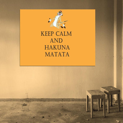 Keep Calm and Hakuna Matata Timon and Pumbaa Cool Art Wall Art Print Poster