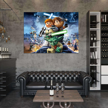 Lego Star Wars Characters Amazing Video Game Art Wall Art Print Poster