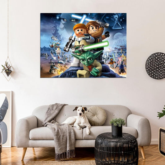 Lego Star Wars Characters Amazing Video Game Art Wall Art Print Poster