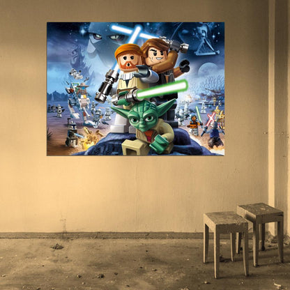 Lego Star Wars Characters Amazing Video Game Art Wall Art Print Poster
