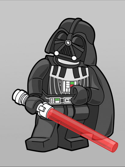 Lego Darth Vader Lightsaber Cool Star Wars Art Wall Art Print Poster