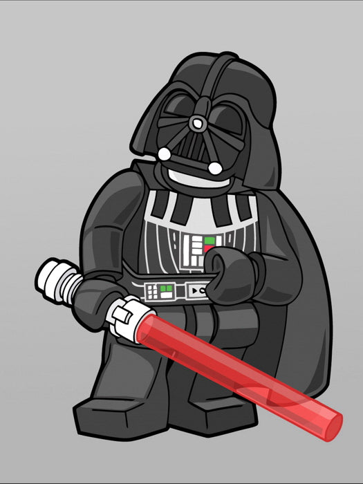 Lego Darth Vader Lightsaber Cool Star Wars Art Wall Art Print Poster