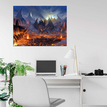 Valakas Lineage 2 Dragon LA 2 MMO Video Game Art Wall Art Print Poster