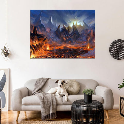 Valakas Lineage 2 Dragon LA 2 MMO Video Game Art Wall Art Print Poster