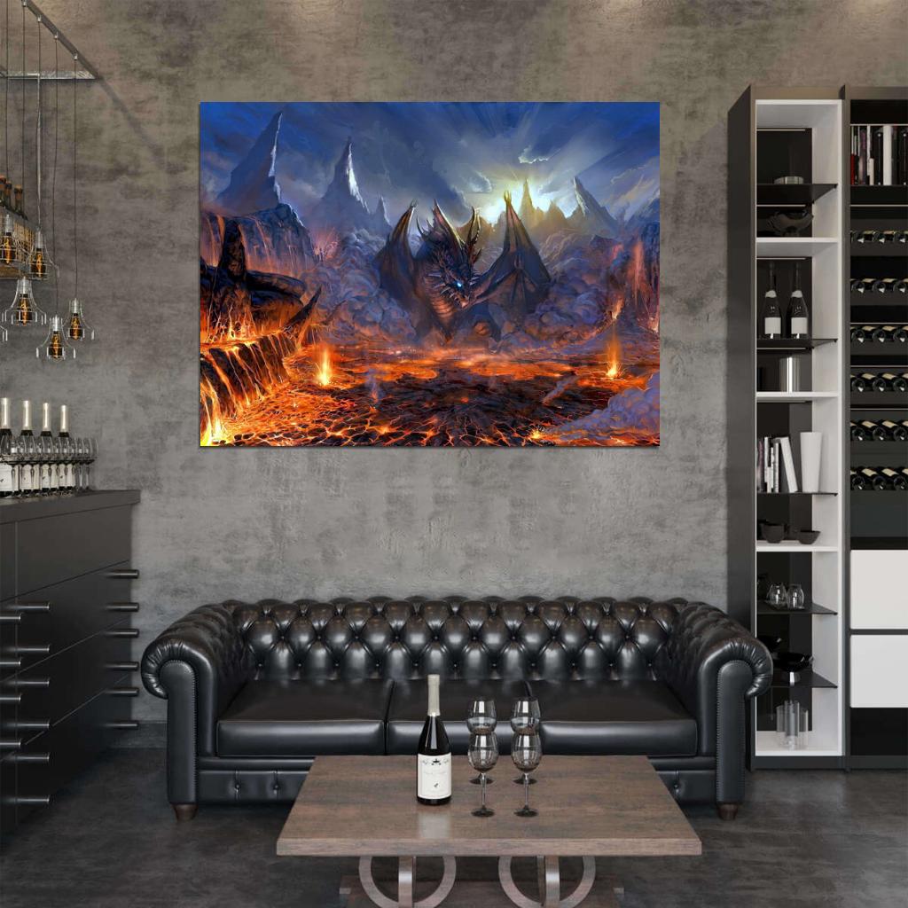 Valakas Lineage 2 Dragon LA 2 MMO Video Game Art Wall Art Print Poster