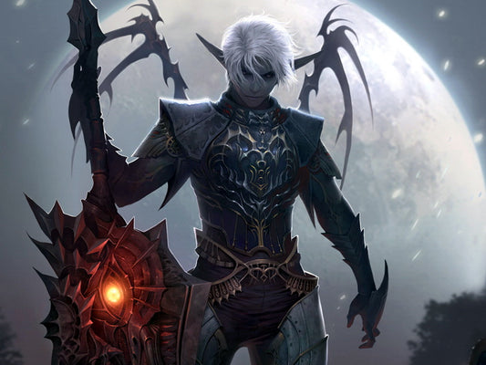 Lineage 2 Dark Elf LA2 MMO Video Game Art Wall Art Print Poster