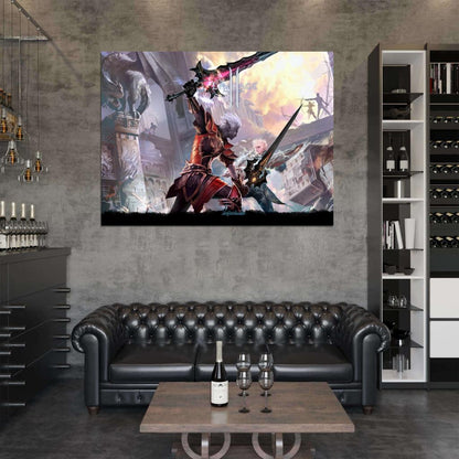 Lineage 2 The Chaotic Throne Battle LA2 MMO Video Game Art Wall Art Print Poster