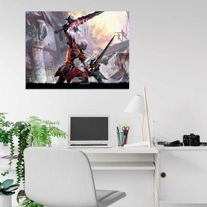 Lineage 2 The Chaotic Throne Battle LA2 MMO Video Game Art Wall Art Print Poster