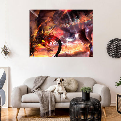 Lineage 2 Amazing Epic Battle LA2 MMO Video Game Art Wall Art Print Poster