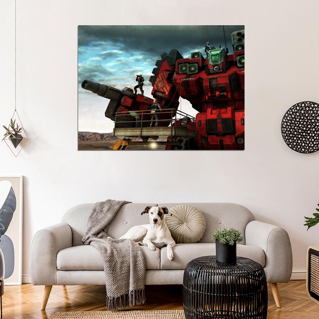 Mechwarrior Online Battlemaster MWO Battletech Giant Mech Game Art Wall Art Print Poster