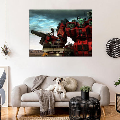 Mechwarrior Online Battlemaster MWO Battletech Giant Mech Game Art Wall Art Print Poster
