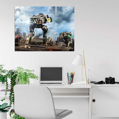 Mechwarrior Online Cicada MWO Battletech Mech Game Art Wall Art Print Poster