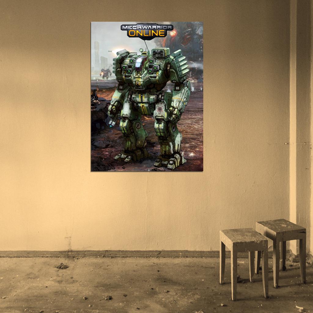 Mechwarrior Online Battlemaster MWO Battletech Mech Game Art Wall Art Print Poster