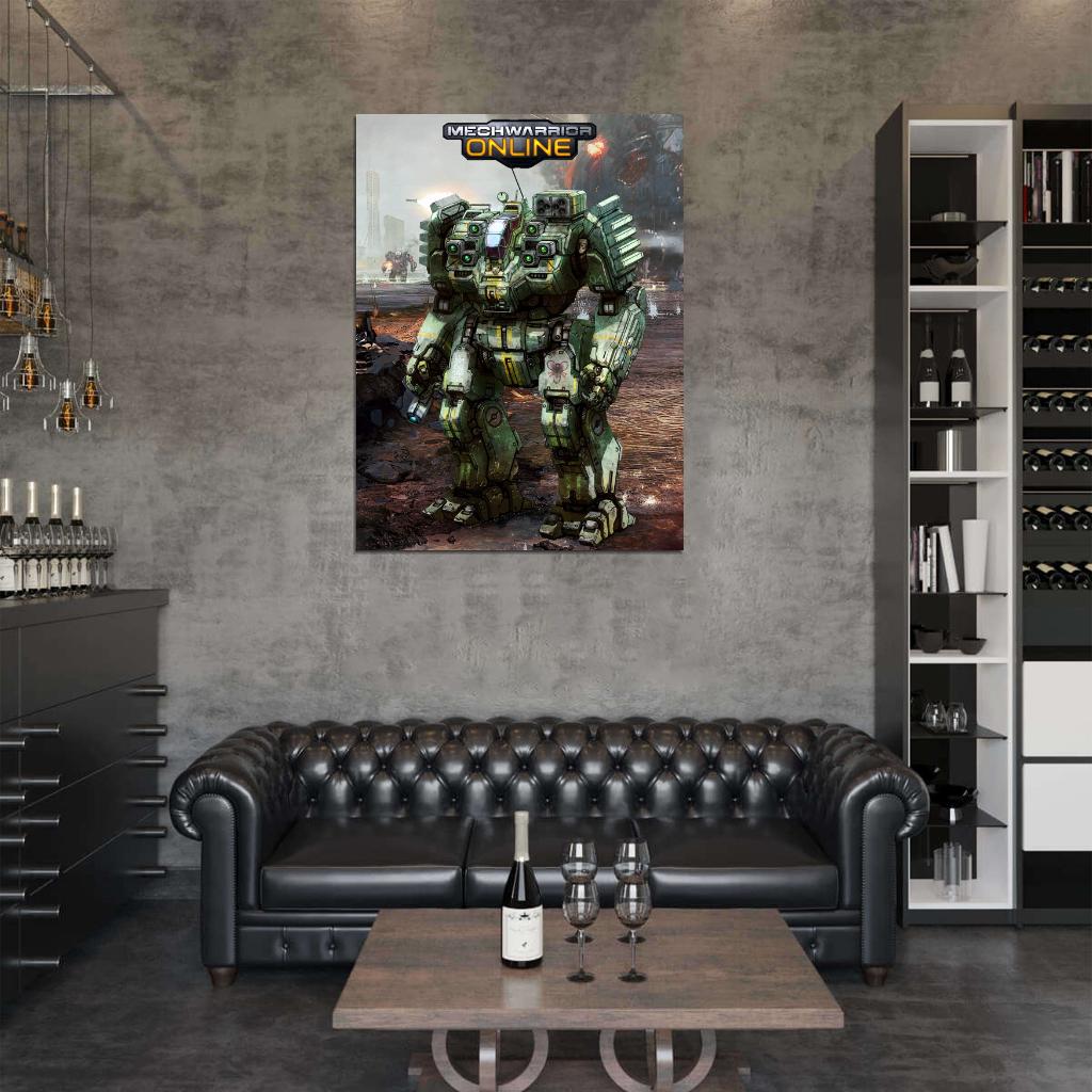Mechwarrior Online Battlemaster MWO Battletech Mech Game Art Wall Art Print Poster