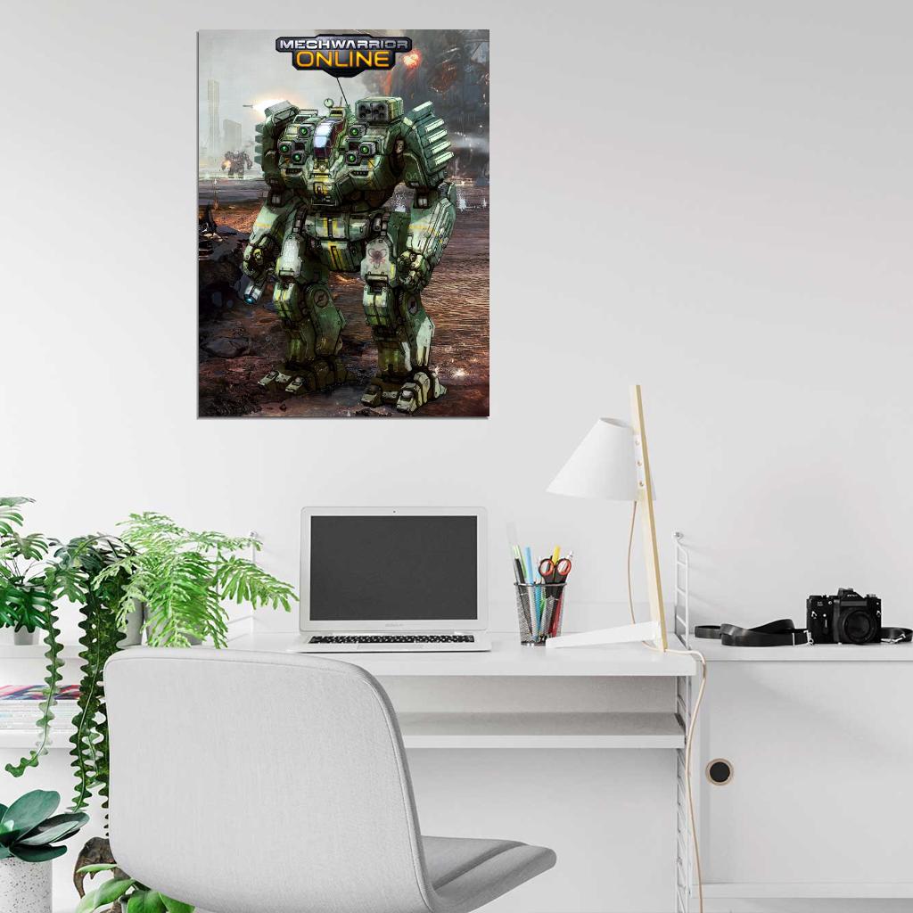 Mechwarrior Online Battlemaster MWO Battletech Mech Game Art Wall Art Print Poster