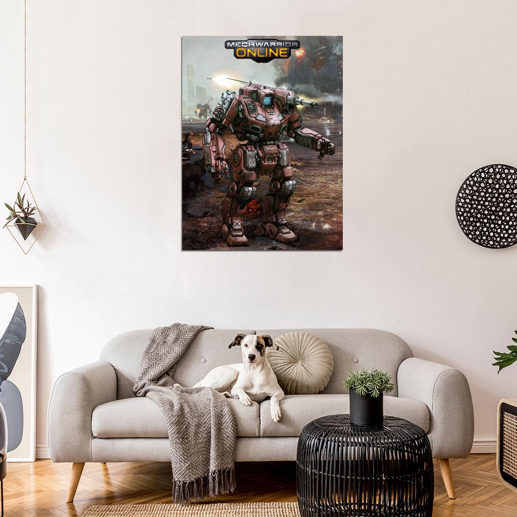 Mechwarrior Online Shadowhawk MWO Battletech Mech Game Art Wall Art Print Poster