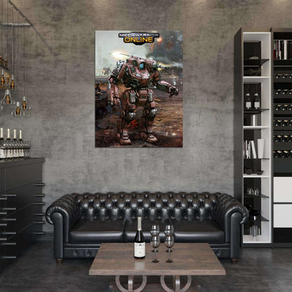 Mechwarrior Online Shadowhawk MWO Battletech Mech Game Art Wall Art Print Poster