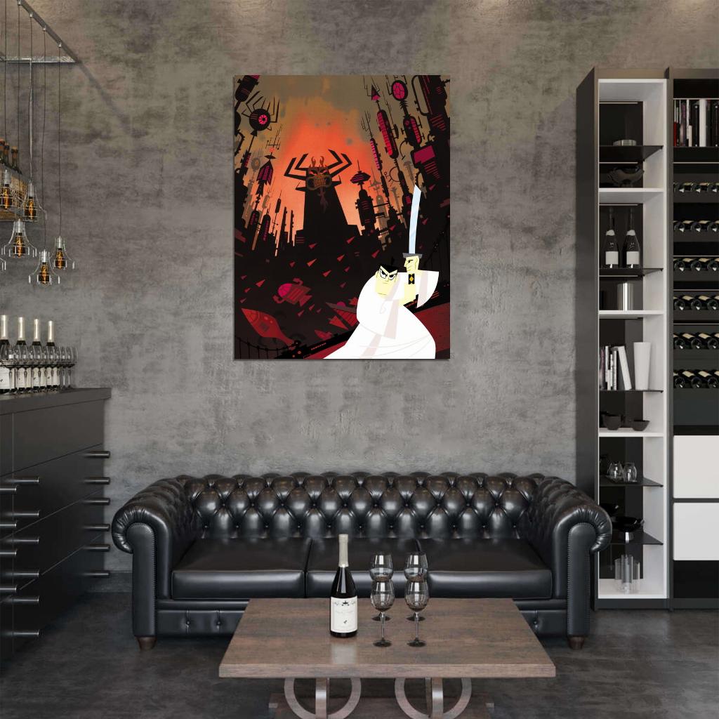 Samurai Jack Awesome Cartoon Art Wall Art Print Poster
