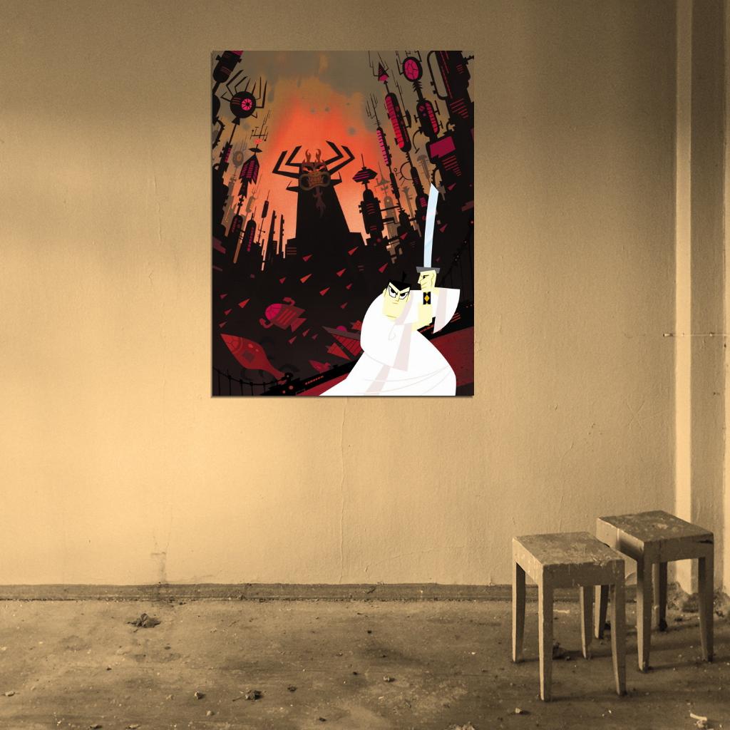 Samurai Jack Awesome Cartoon Art Wall Art Print Poster