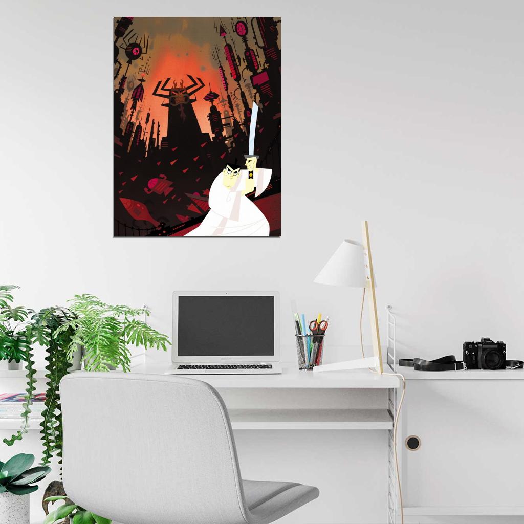 Samurai Jack Awesome Cartoon Art Wall Art Print Poster