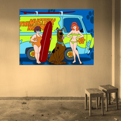 Scooby-Doo Velma Dinkley Daphne Blake Cool Cartoon Art Wall Art Print Poster