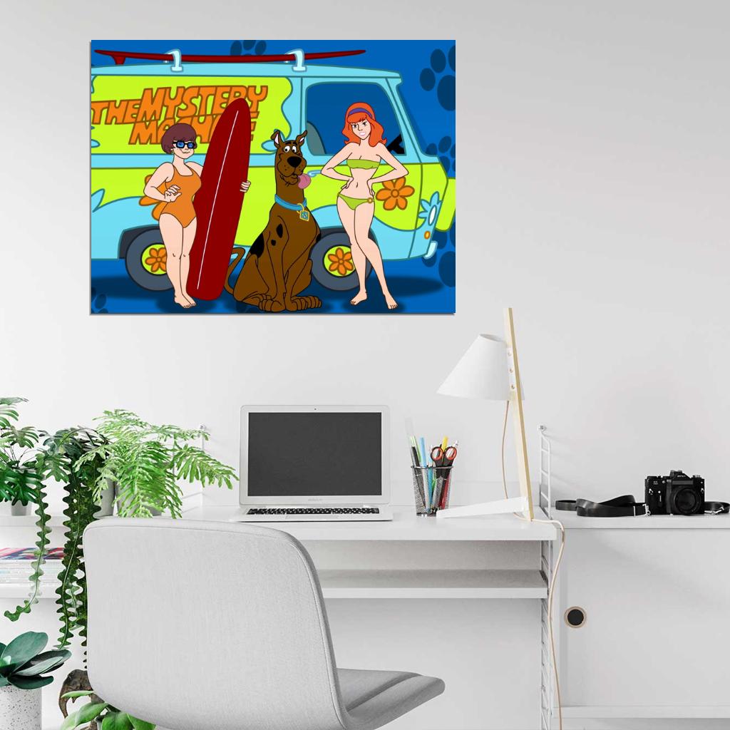 Scooby-Doo Velma Dinkley Daphne Blake Cool Cartoon Art Wall Art Print Poster
