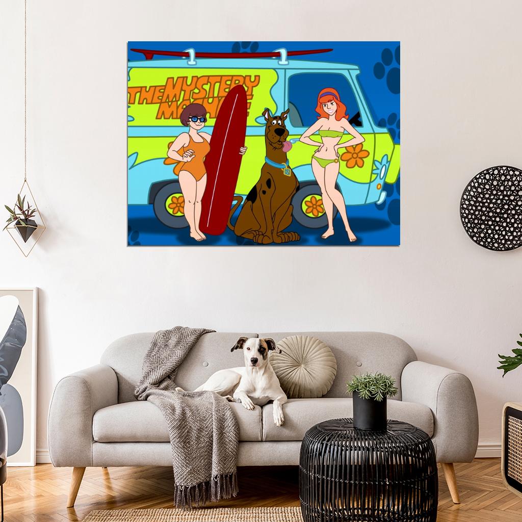 Scooby-Doo Velma Dinkley Daphne Blake Cool Cartoon Art Wall Art Print Poster