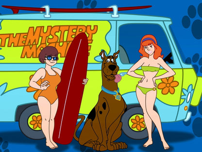 Scooby-Doo Velma Dinkley Daphne Blake Cool Cartoon Art Wall Art Print Poster