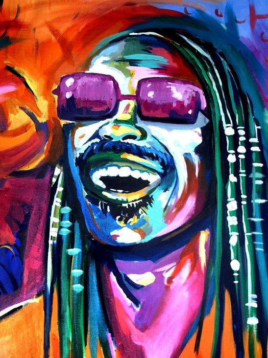 Stevie Wonder Music Portrait Amazing Painting Art Wall Art Print Poster