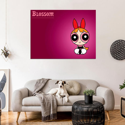 The Powerpuff Girls Blossom Cute Kids Cartoon Art Wall Art Print Poster