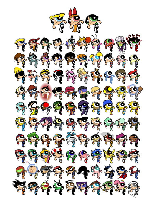 The Powerpuff Girls Cool Characters Kids Cartoon Art Wall Art Print Poster