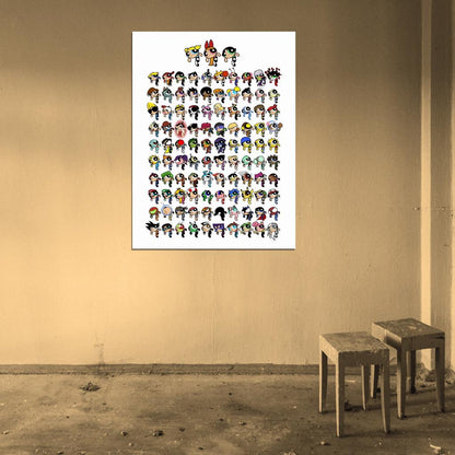 The Powerpuff Girls Cool Characters Kids Cartoon Art Wall Art Print Poster