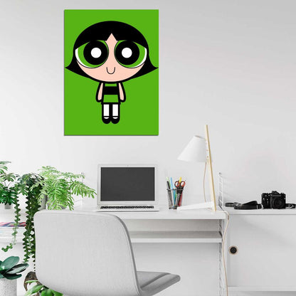 The Powerpuff Girls Buttercup Cute Kids Cartoon Art Wall Art Print Poster