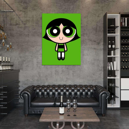 The Powerpuff Girls Buttercup Cute Kids Cartoon Art Wall Art Print Poster