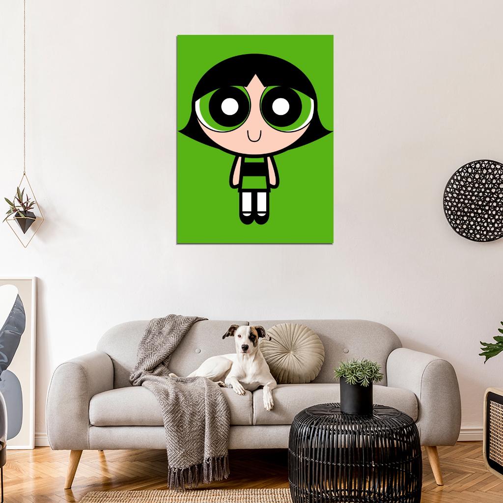 The Powerpuff Girls Buttercup Cute Kids Cartoon Art Wall Art Print Poster