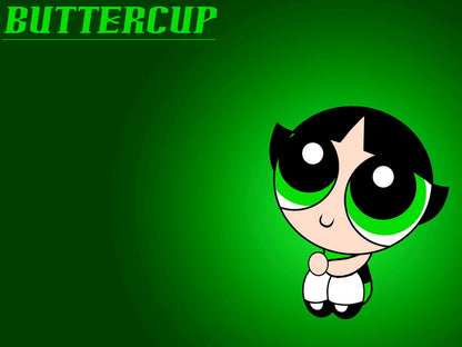 The Powerpuff Girls Buttercup Cute Kids Cartoon Art Wall Art Print Poster