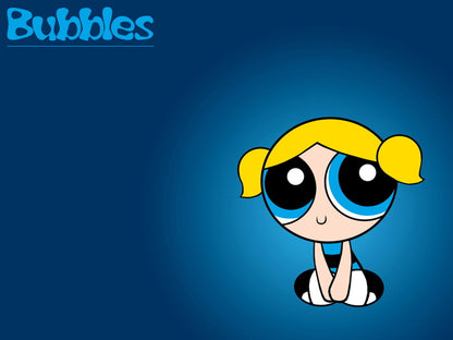 The Powerpuff Girls Bubbles Cute Kids Cartoon Art Wall Art Print Poster