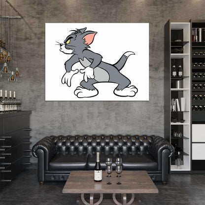 Tom and Jerry Cool Funny Original Cat Cartoon Art Wall Art Print Poster