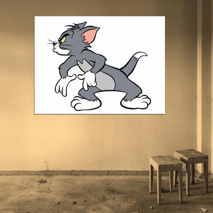 Tom and Jerry Cool Funny Original Cat Cartoon Art Wall Art Print Poster