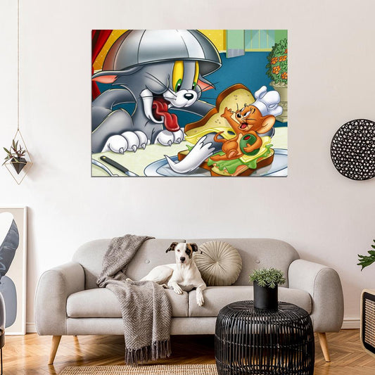 Tom and Jerry Cool Funny Original Series Cartoon Art Wall Art Print Poster