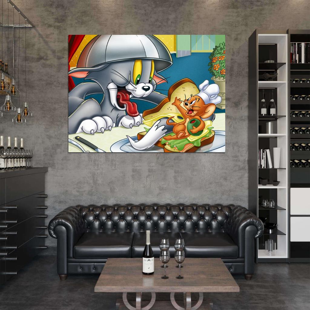 Tom and Jerry Cool Funny Original Series Cartoon Art Wall Art Print Poster