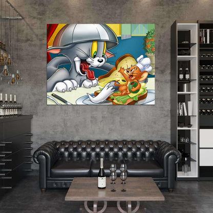 Tom and Jerry Cool Funny Original Series Cartoon Art Wall Art Print Poster