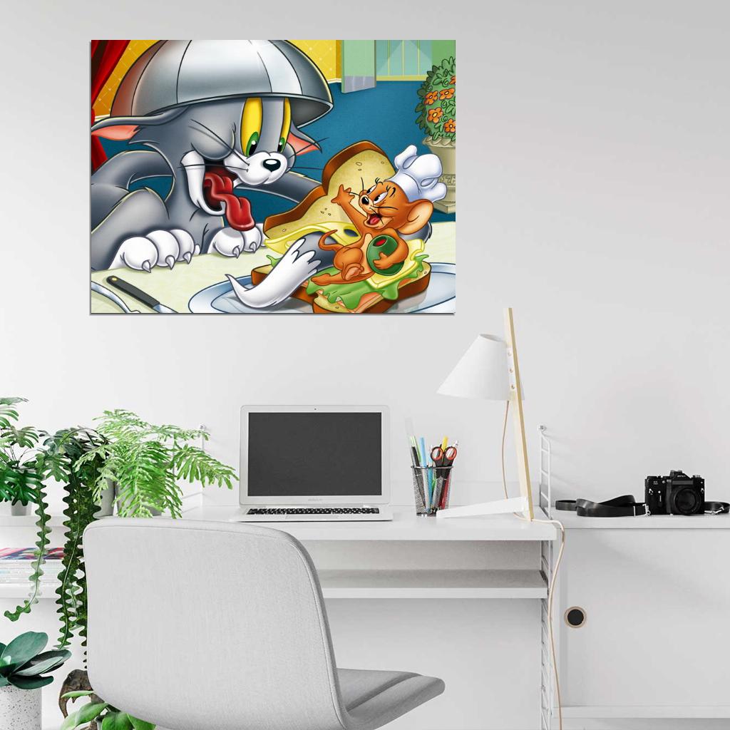 Tom and Jerry Cool Funny Original Series Cartoon Art Wall Art Print Poster