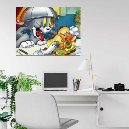 Tom and Jerry Cool Funny Original Series Cartoon Art Wall Art Print Poster