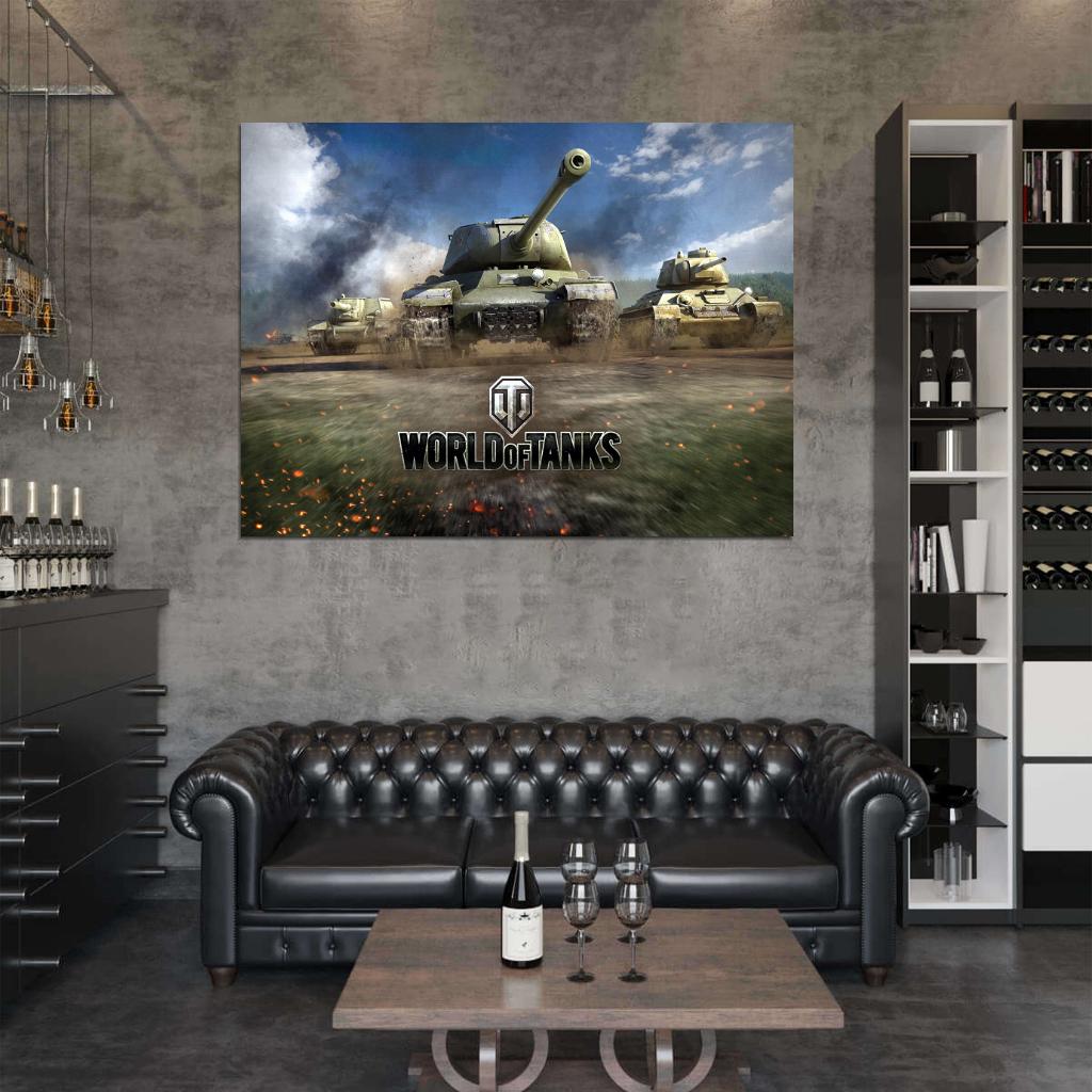 World of Tanks Video Game WoT Amazing Art Wall Art Print Poster