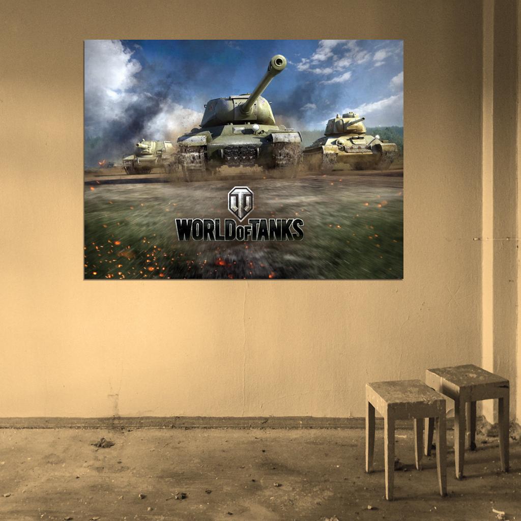 World of Tanks Video Game WoT Amazing Art Wall Art Print Poster