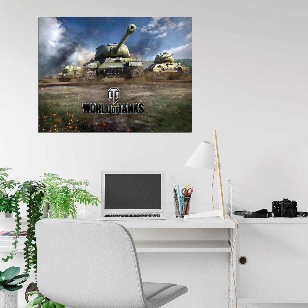 World of Tanks Video Game WoT Amazing Art Wall Art Print Poster