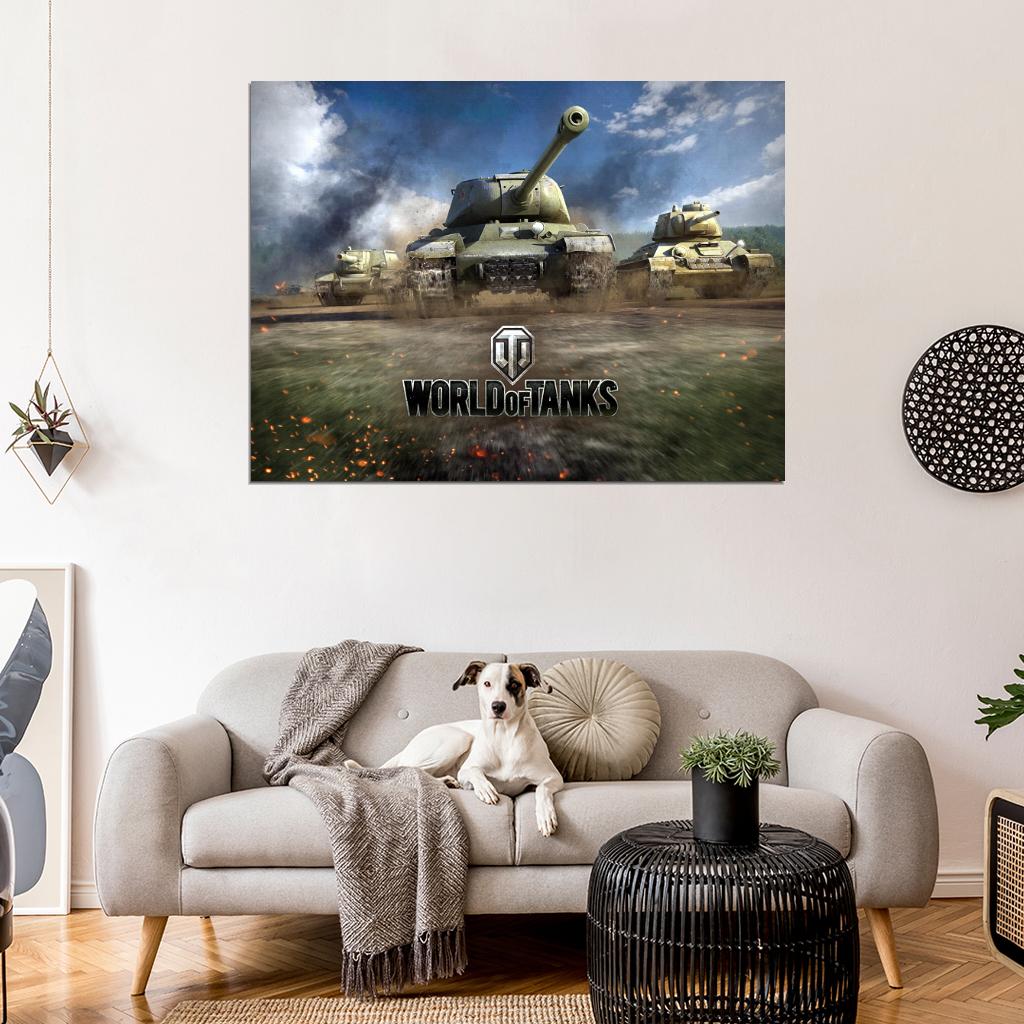 World of Tanks Video Game WoT Amazing Art Wall Art Print Poster